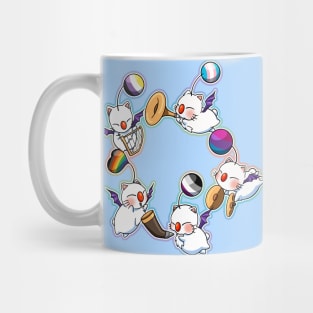 Pride-Mogs - FF114 moogles to support pride (rainbow, asexual, bisexual, trans, non-binary) Mug